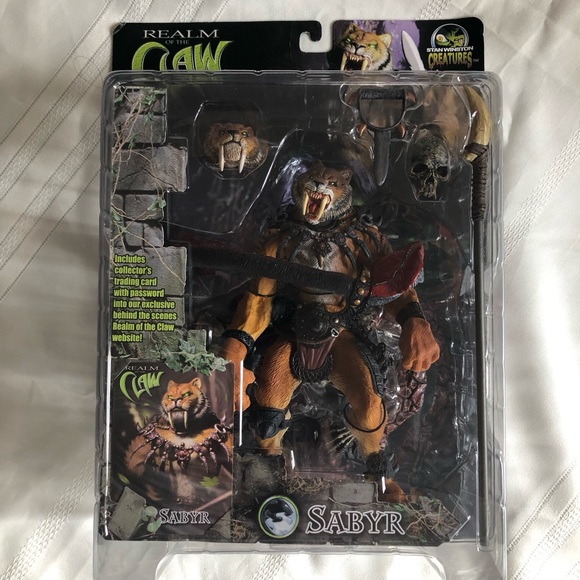 2001 Stan Winston Creatures Realm of the Claw 8” SABYR Poseable Figure NWT - Picture 16 of 16